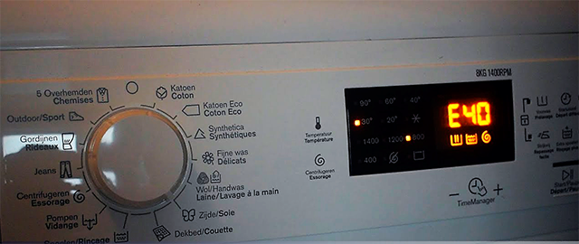 Cách khắc phục máy giặt electrolux báo lỗi e40