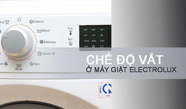 Chế độ vắt của máy giặt Electrolux