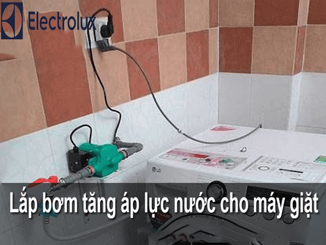 Lắp bơm tăng áp cho máy giặt