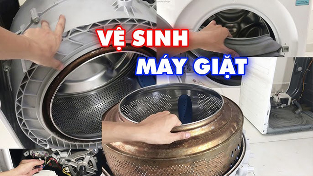 Vệ sinh máy giặt nhanh chóng, chuyên nghiệp