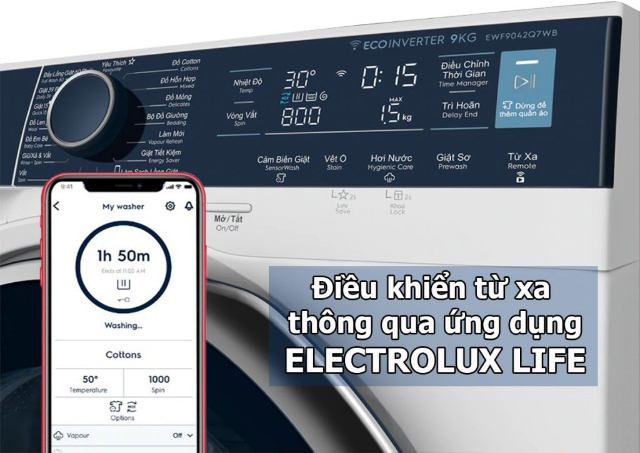 Hướng dẫn sử dụng bảng điều khiển máy giặt Electrolux