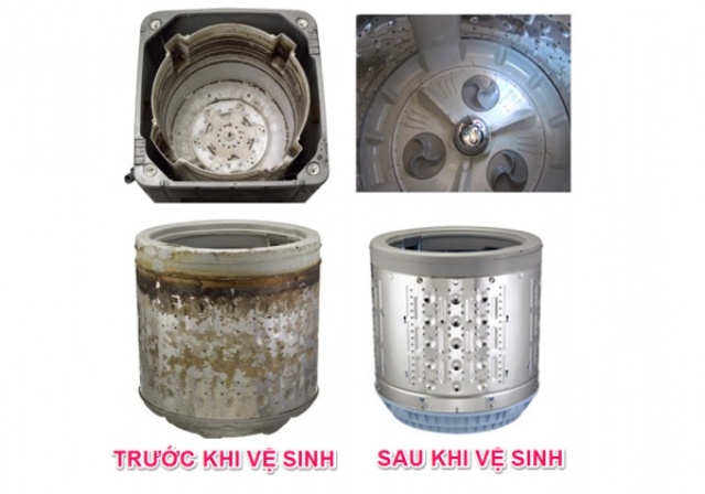 Vệ sinh lồng giặt và khử trùng