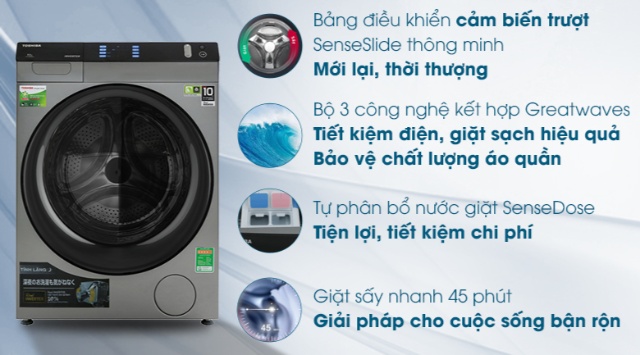 Công nghệ mới trên máy giặt tích hợp sấy